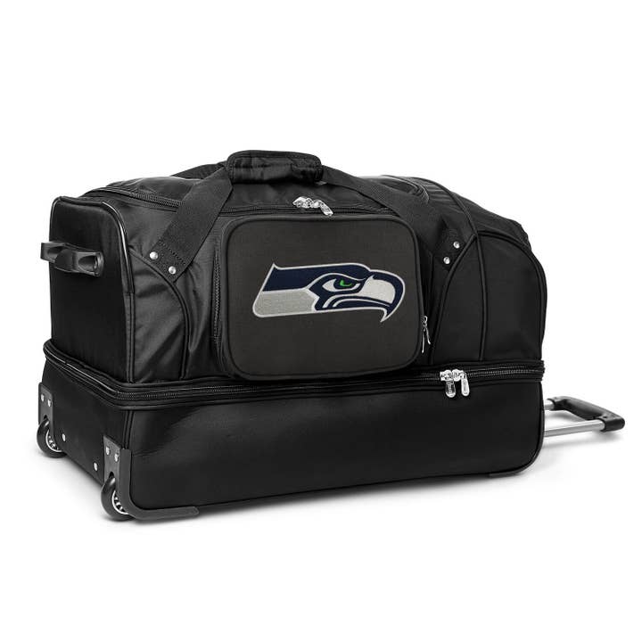 NFL Seattle Seahawks 27" Drop Bottom Wheeled Duffel for wholesale by Mojo Licensing