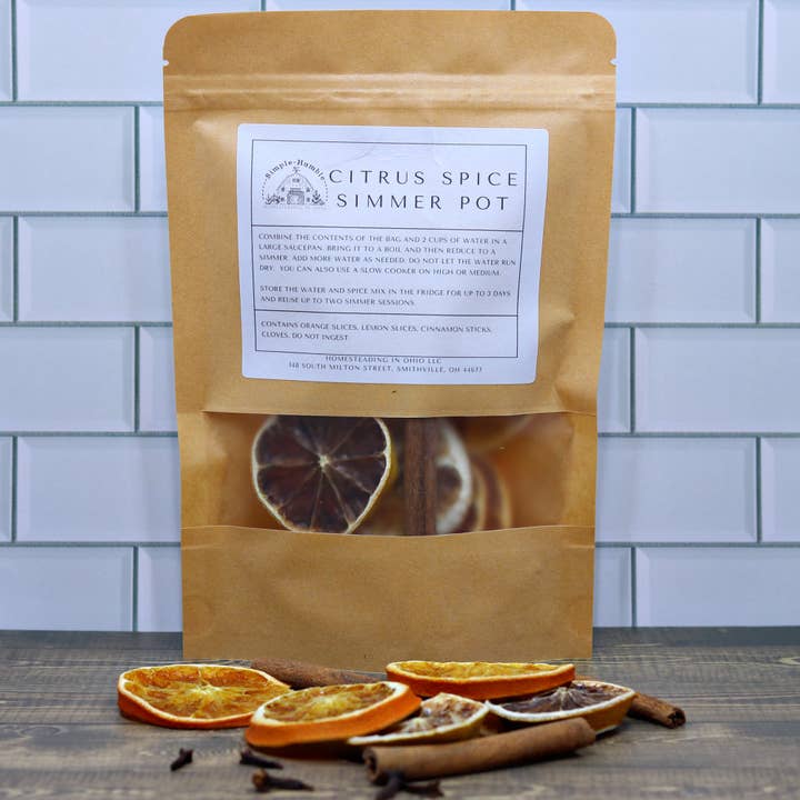 Citrus Spice Simmer Pot Kit Simmering Potpourri for wholesale by Homesteading in Ohio LLC