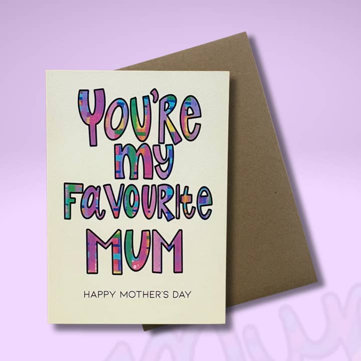 'You're My Favourite Mum' - Mother's Day CARD for wholesale by Calla Collective
