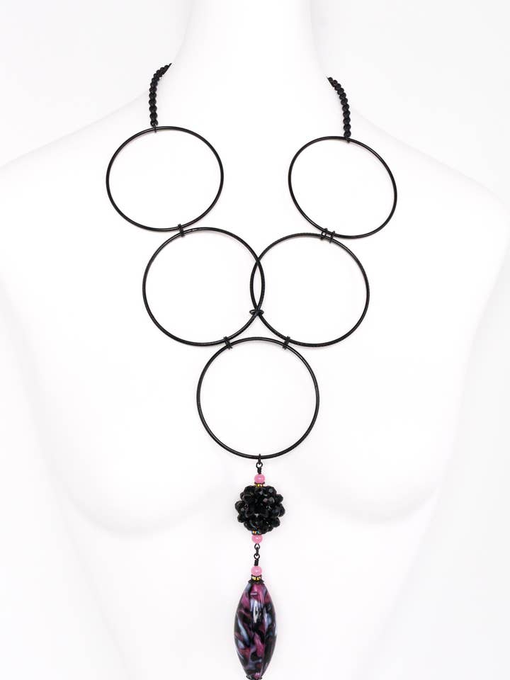 Jewelry, Handmade Necklace-Retro Medley-Statement-OOAK-USA for wholesale by A Silk Purse