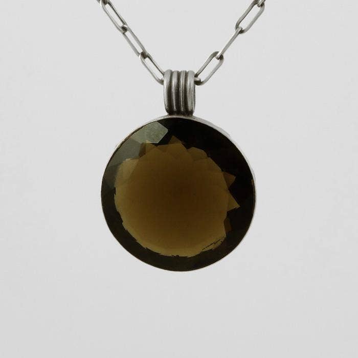 Jane Diaz NY - Wholesale Pendant/Charm Necklace - Round Faceted Pendant Necklace2
