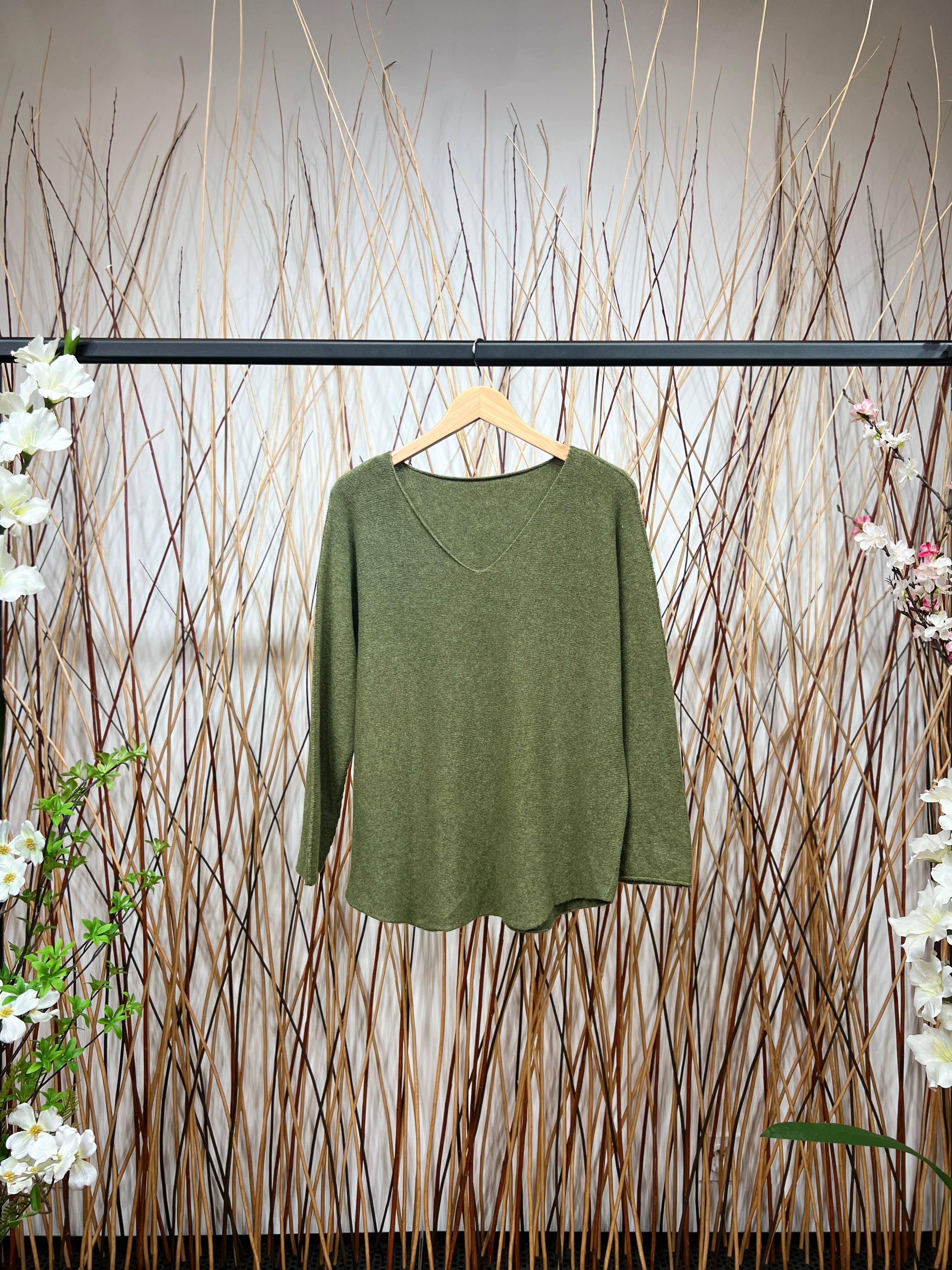 L'Emotion – Pulôver - Mulher por atacado – Camisola de Malha Manga Comprida Decote em V Viscose14