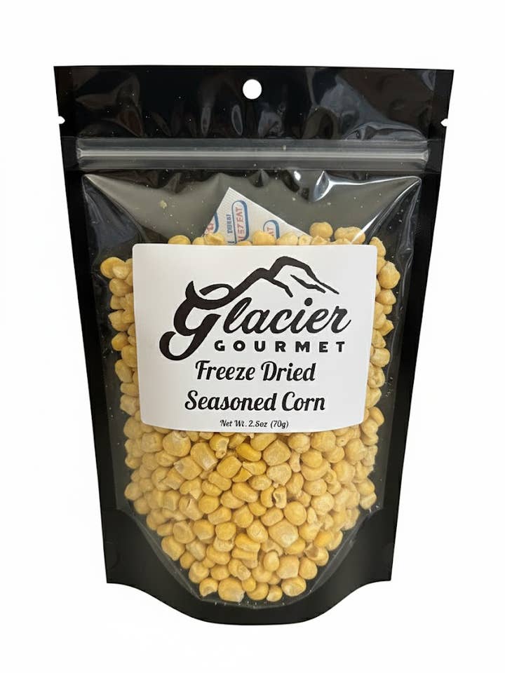 Freeze Dried Seasoned Corn - 2.5oz Bag for wholesale by Glacier Gourmet