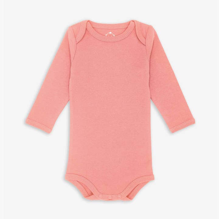 Charlie - Body à manches longues en coton bio - Terre cuite pour la vente par Beebody