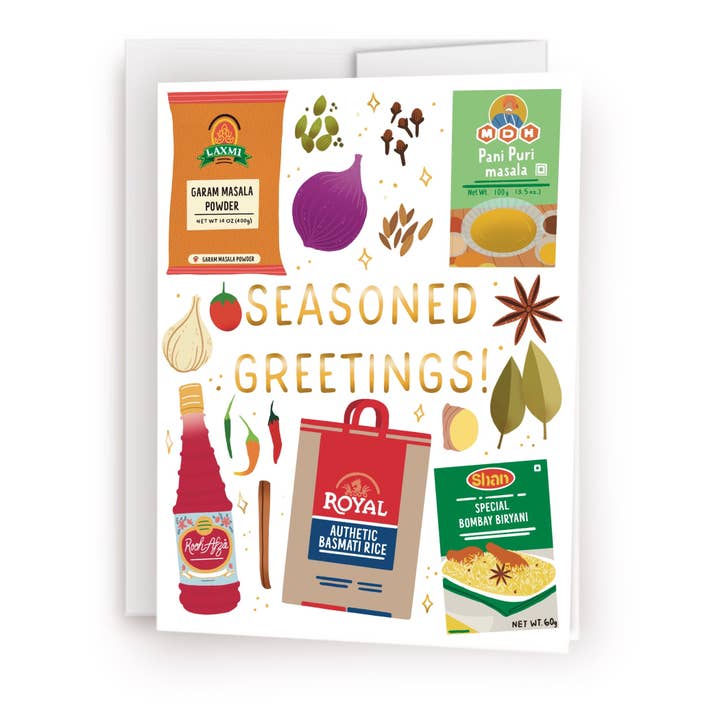 Seasoned Greetings V2 Greeting Card for wholesale by Happy Little Paper Co