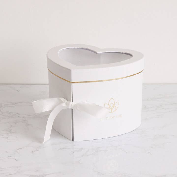 Elegant Design Supply – wholesale Gift box – Two layers Heart Shape Flower Box with Clear Lid17