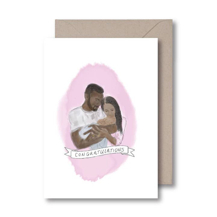 Tarjeta Felicitaciones Bebé Niña/Niño para venta al por mayor de KitsCH Noir