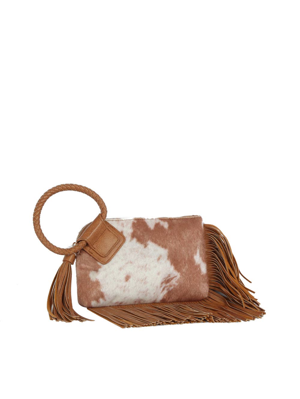 Handbag Factory Corp – wholesale Clutch bag – women's – Western Fringe Cowhide Ring Clutch2
