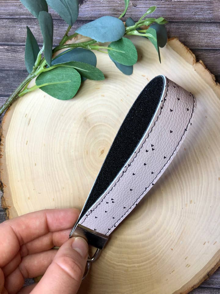 Heart Wristlet Keychain for wholesale by South Coast Sewn