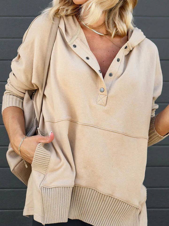safistyle - Wholesale Knit top – Women's - Hooded Buttoned Knit Top9