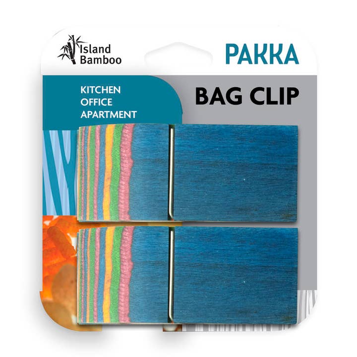 4 „Rainbow Pakka tasclip - 2-pack gekaard voor wholesale door Island Bamboo