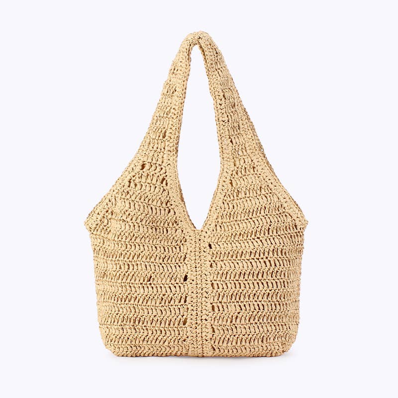 EmberLoom - Wholesale Shoulder Bag - Women's - Knotted Handle Woven Shoulder Bag