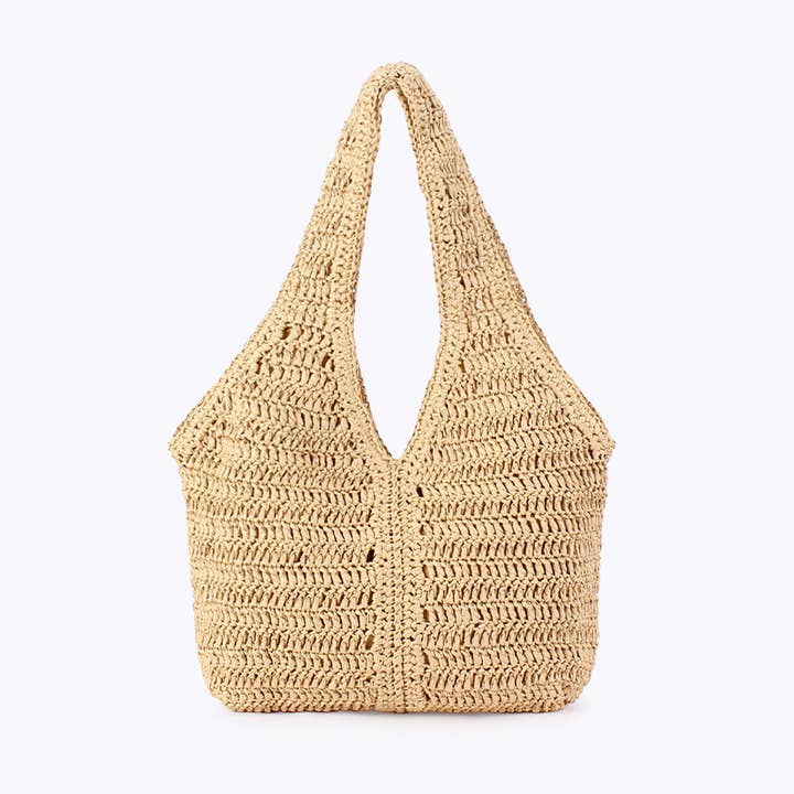 EmberLoom - Wholesale Shoulder Bag - Women's - Knotted Handle Woven Shoulder Bag0