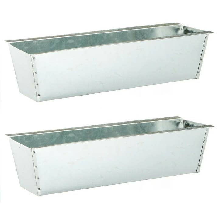 Planteringslådor för pallbottnar i zink, 2-pack för wholesale av Oasis of Life