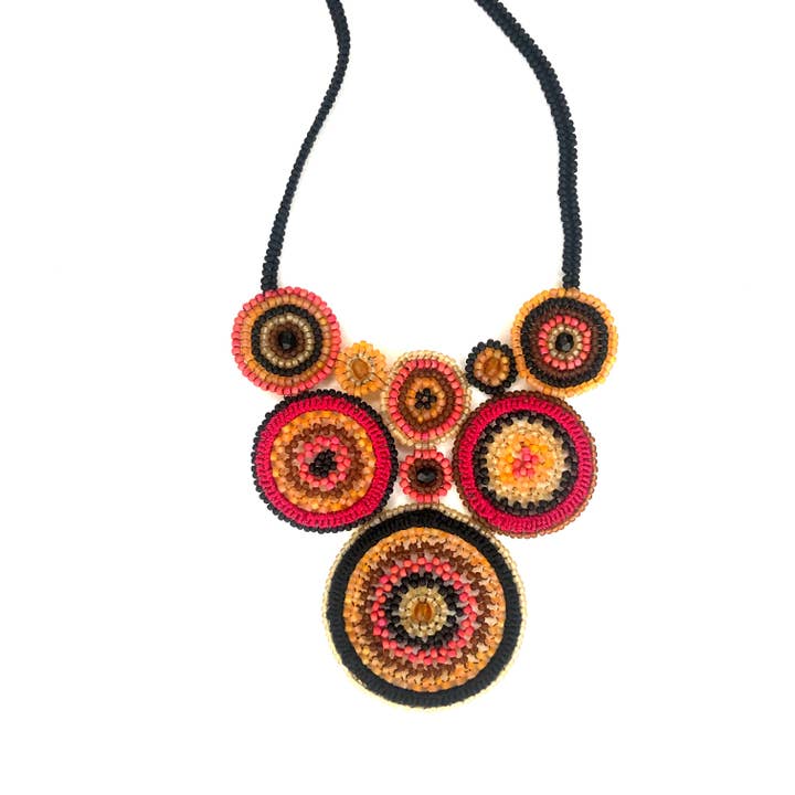 Beaded erklæring halskæde-efterår høst for engroshandel hos KVZ Designs