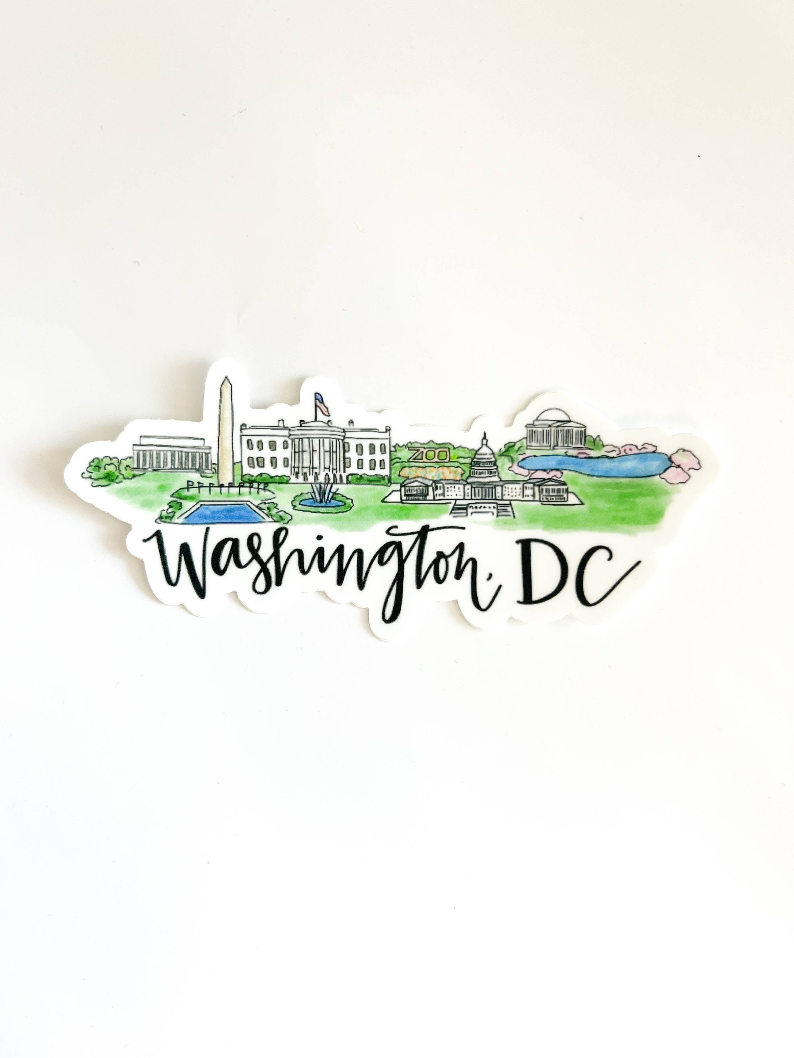 Thirteenwinks - Vente Autocollant - Autocollant sur le paysage urbain de Washington DC, grand 5 pouces x 2 pouces1