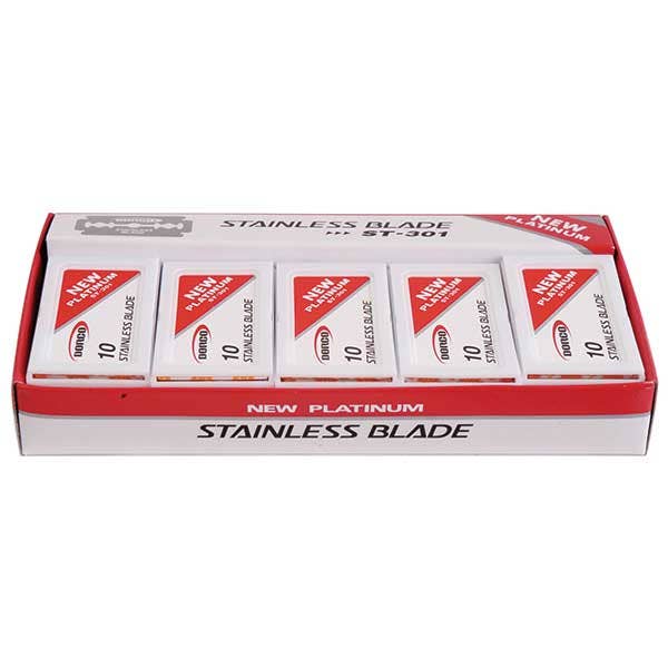 Dorco Rustfri Dobbeltkantede Barberblade – Rød Pakke (10 stk) for engroshandel hos Majestic Wholesale