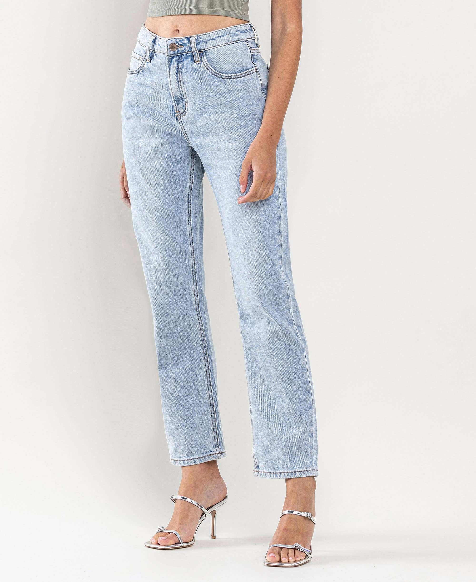 SUSTAINABILITY HIGH RISE ANKLE STRAIGHT JEANS LV1131 for wholesale on Faire4