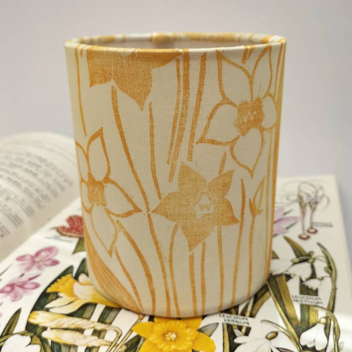 Hand-printed Tealight Lantern - Daffodils for wholesale by Tina Williams