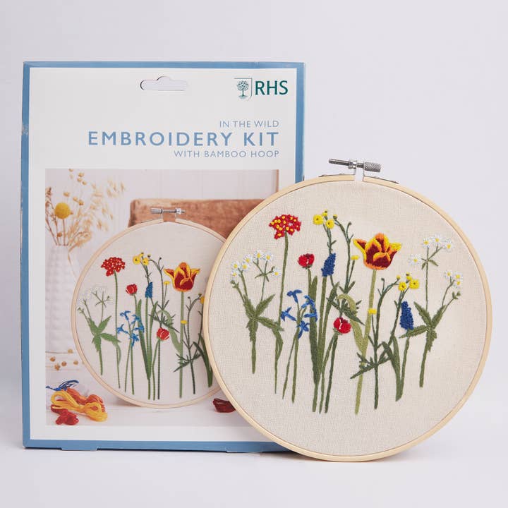 West Design Products - Wholesale Embroidery/Cross Stitch Supplies - RHS Embroidery Kit, Multicoloured, 8", In the Wild