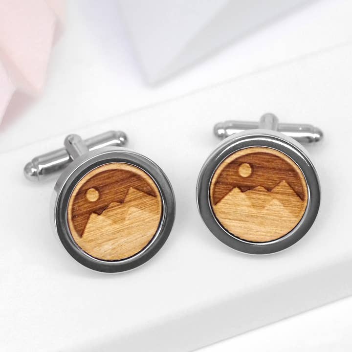 3D Landscape Bezel Cufflinks for wholesale by Joanna Emily