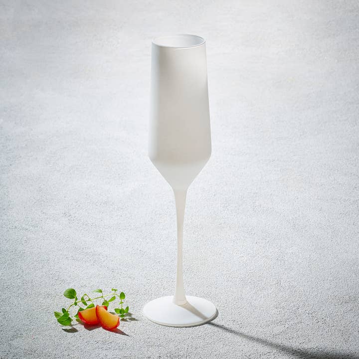 Vikko Decor - Flute da champagne opaco soffiato a mano, 7 oz per la vendita all'ingrosso da parte di Kadra Kitchenware