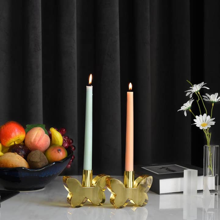 Lainy Home – wholesale Candle holder – Pair of 3” Butterfly Candleholders21