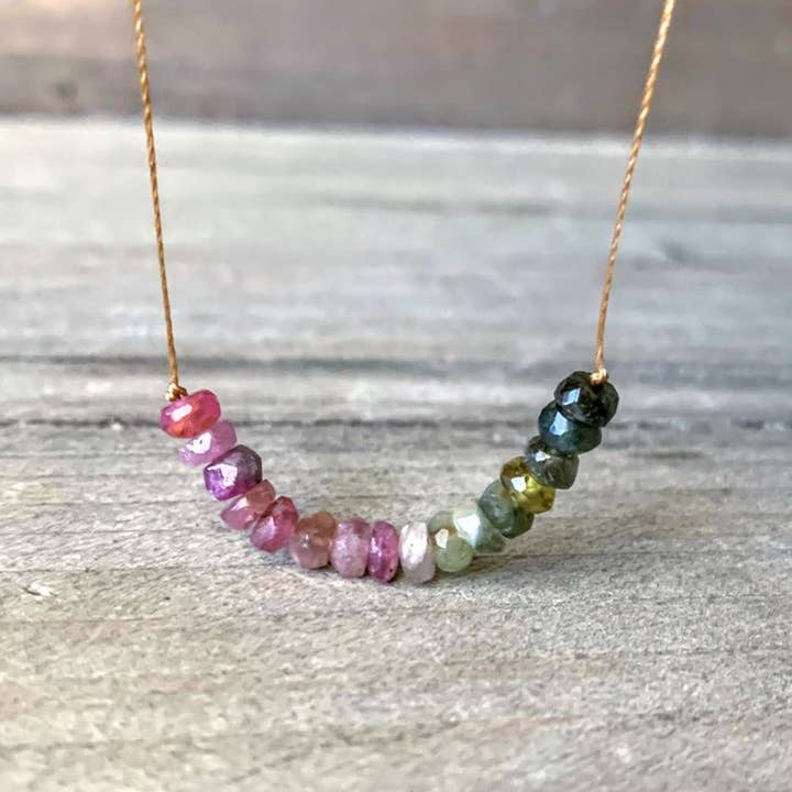 Merelani Designs - Wholesale Beaded/Pearl Necklace - Watermelon Tourmaline Necklace