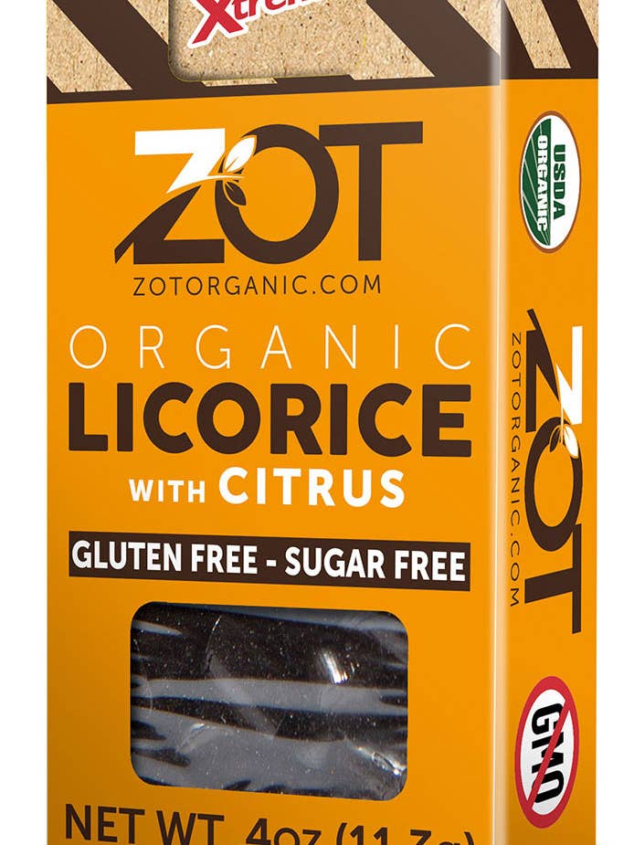Organic Licorice Extract Treats, - Citrus flavored .4oz for wholesale by Zot Organic by Phyto-Plus