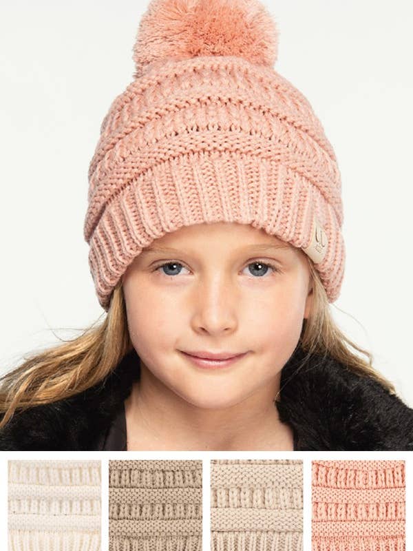 Berretto per bambini CC con pompon per la vendita all'ingrosso da parte di Suzie Q USA