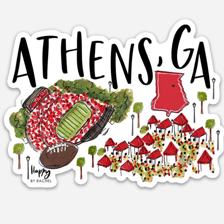 Happy By Rachel, LLC - Wholesale Sticker - Athens, GA Sticker-NEW!