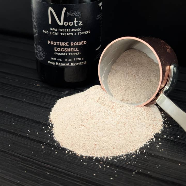 Organic Pasture Raised Eggshell Powder Meal Enhancer - Freeze Dried Raw for wholesale by Natty Nootz
