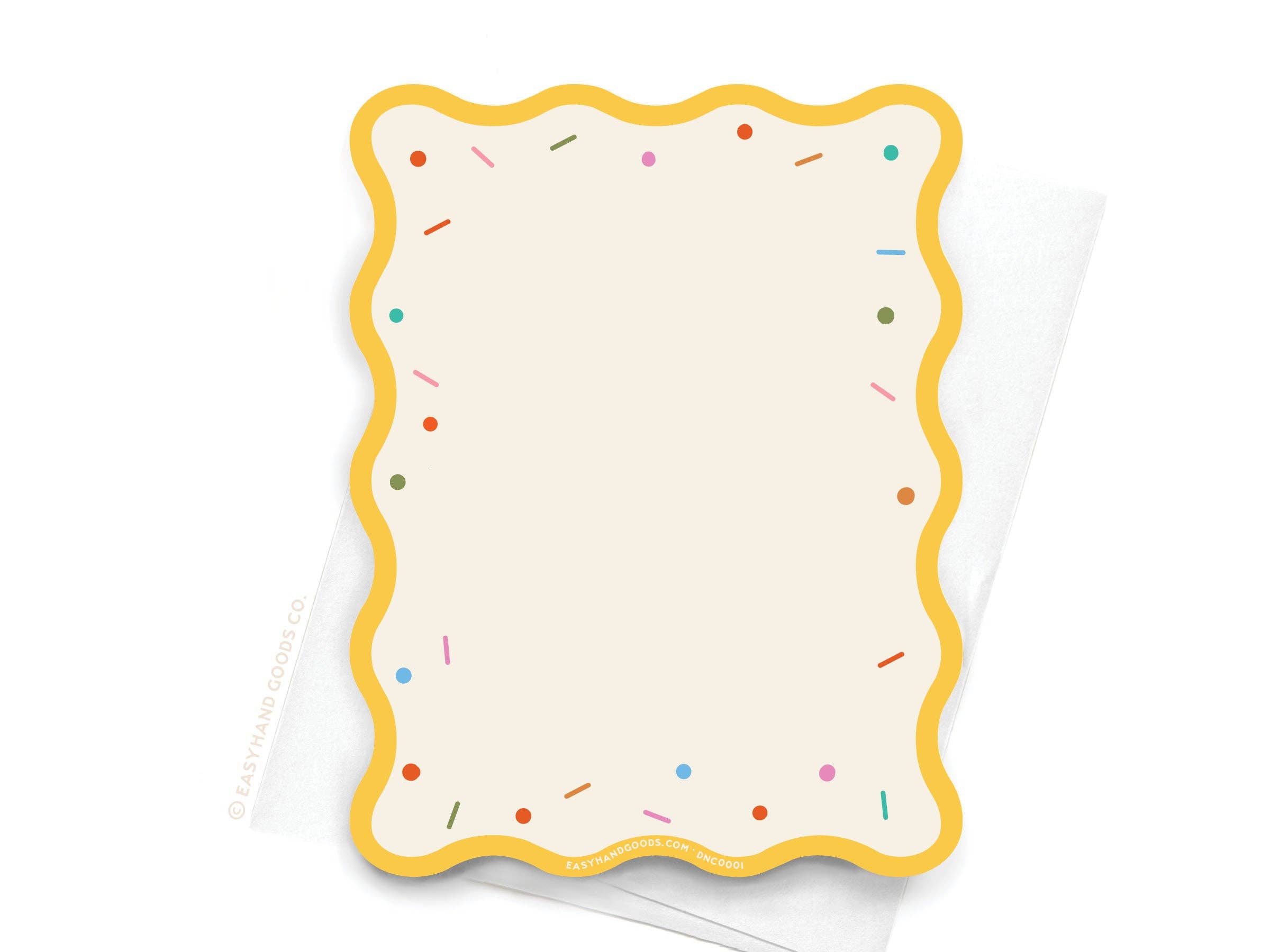 Easyhand Goods – formerly Onderkast – wholesale Birthday card – Sprinkles and Wrinkles Wavy Die Cut Notecard1