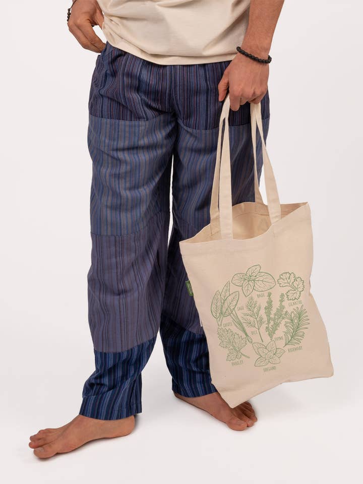 Reusable Tote Bags - Herbs Botanical Tote Bag for wholesale by Soul Flower
