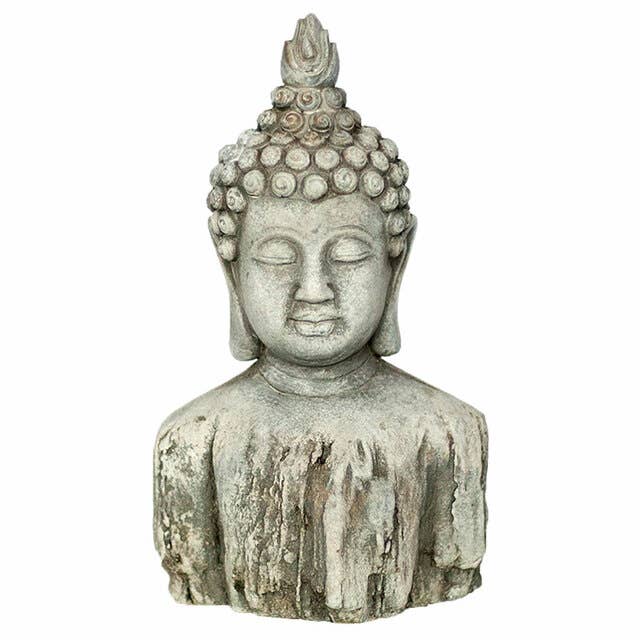 Vagabond Vintage – Estatueta decorativa por atacado – Busto de Buda em Cimento1