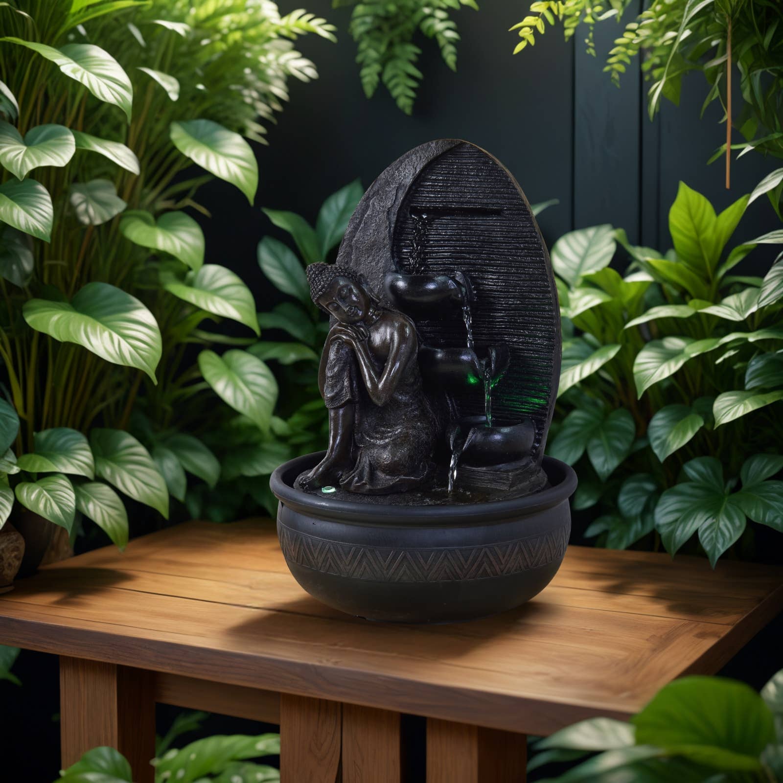 Zen'Arôme - Wholesale Decorative Tabletop Object - Zen Buddha Grace Fountain with Removable Buddha Statue9