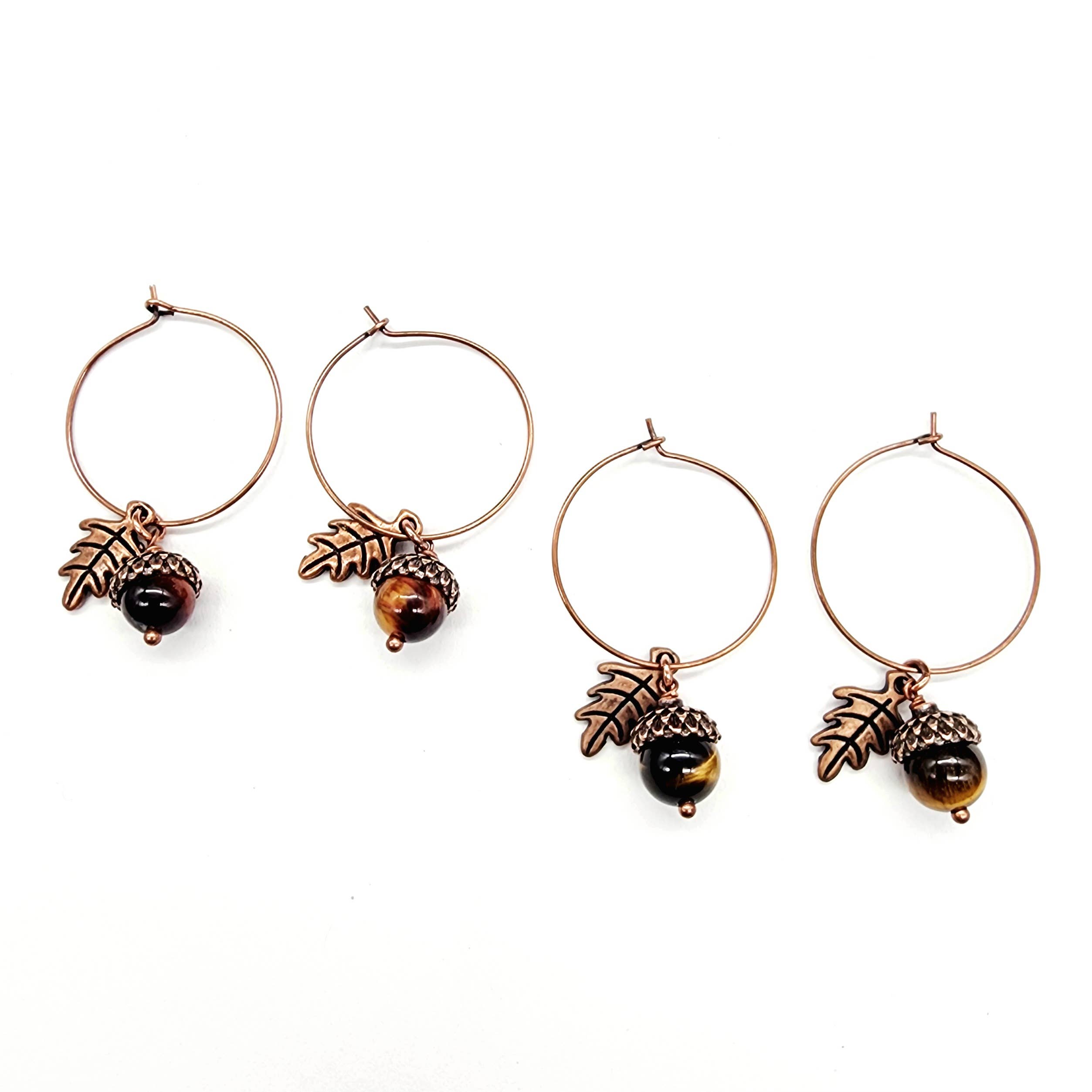 MergingMetals - Wholesale Dangle Earrings - Gemstone Acorn Earrings 22