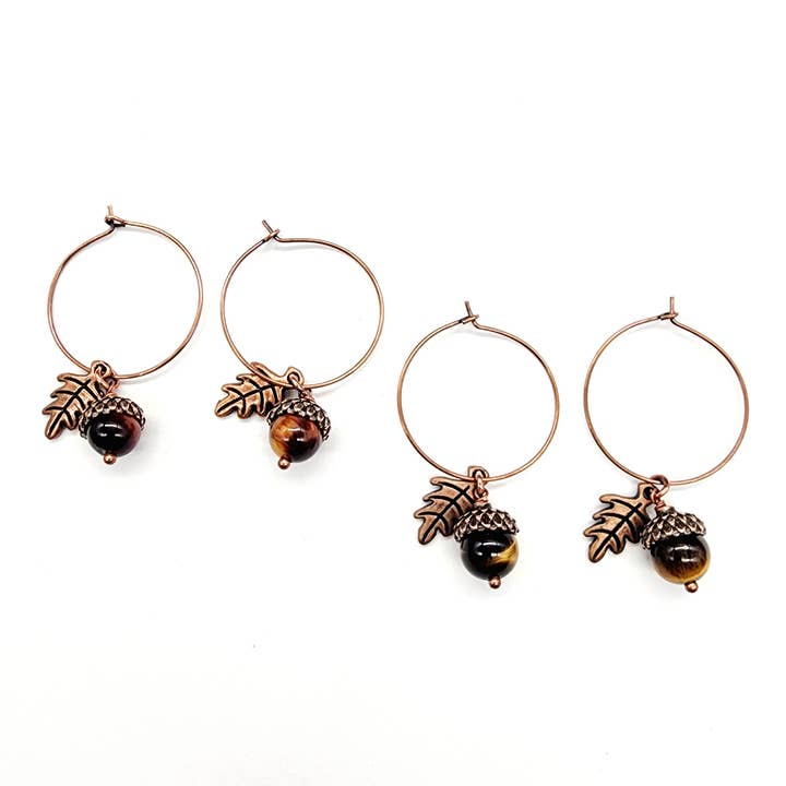 MergingMetals - Wholesale Dangle Earrings - Gemstone Acorn Earrings 22