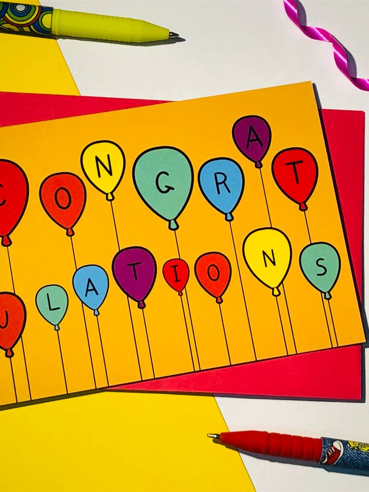 Congratulations Greetings Card for wholesale by PaintsPylons