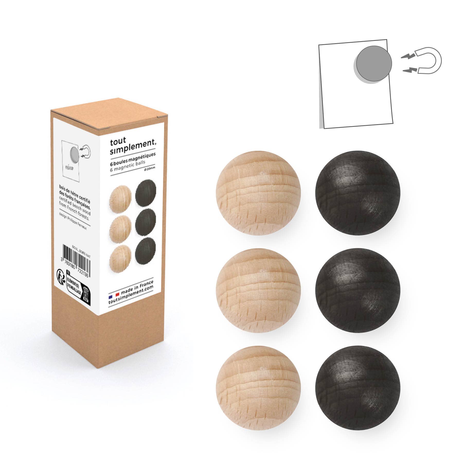 tout simplement – wholesale Magnet – Display full of 40 boxes of 6 magnetic balls2