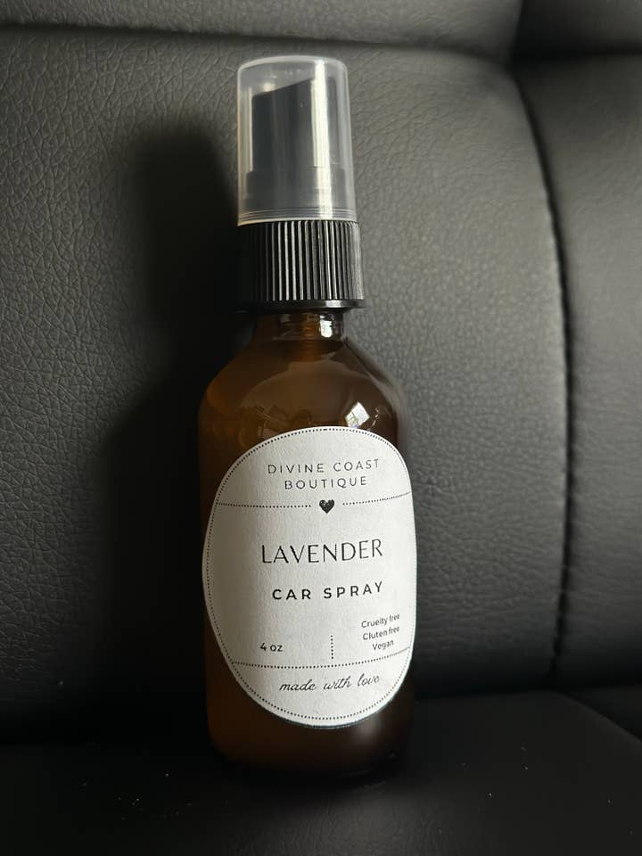 Spray de Coche de Lavanda (4oz) para venta al por mayor de Divine Coast Boutique