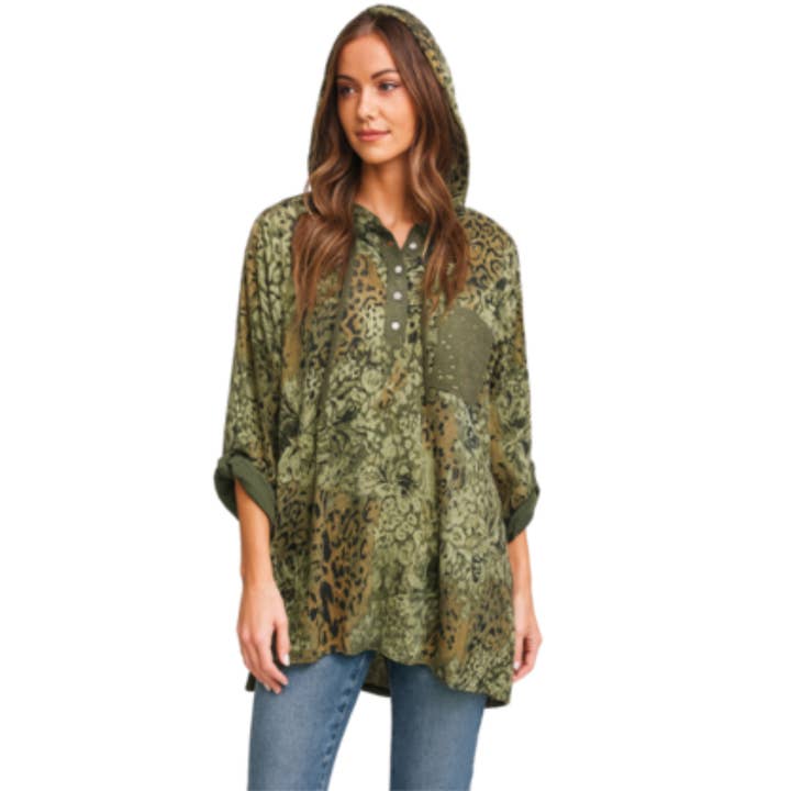 55690 Militare Vera May Viscose Top for wholesale by VeraMay