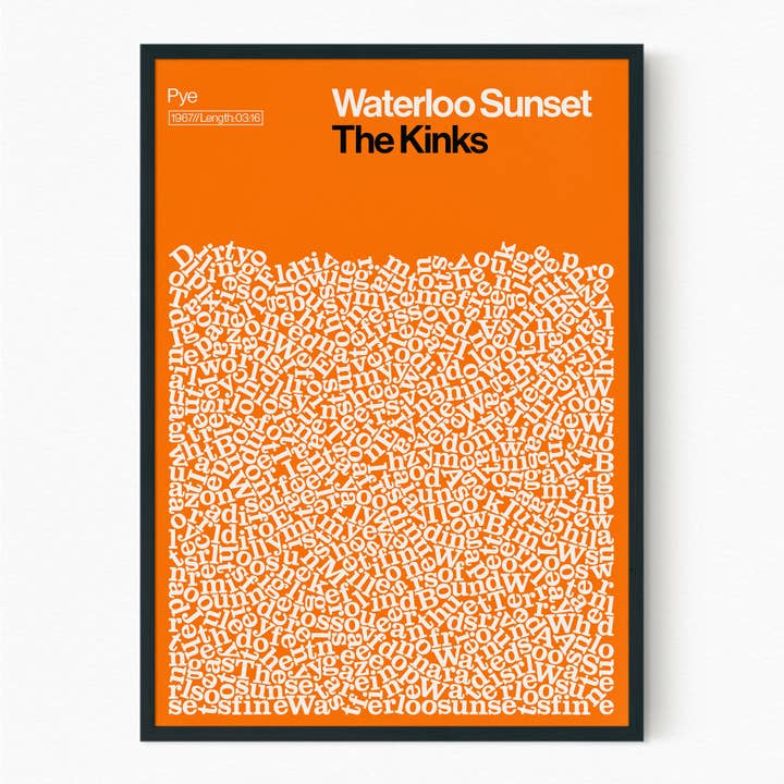 Waterloo Sunset - The Kinks - Låttexttryck för wholesale av Reign&Hail