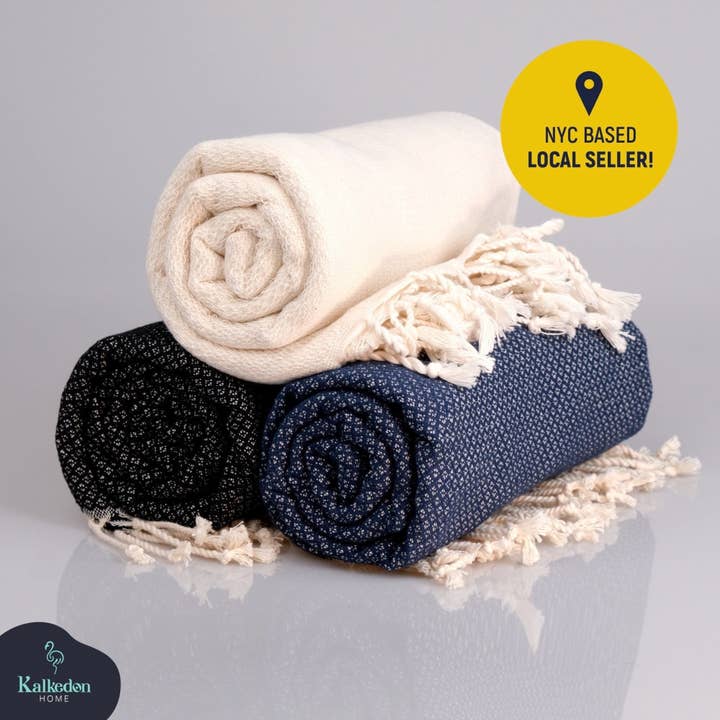 Kalkedon Towels - Wholesale Throw Blanket - Handwoven Turkish Towel | Throw Blanket | Luxury Beach Towel