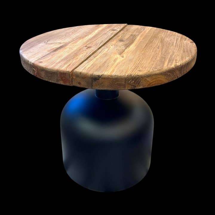 FN119 Recycled Pine/Iron Mini Coffee Table 19.5" x 17.5" PK 1 for wholesale by Myrians Home Decor