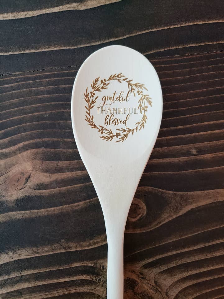 Taknemmelig, Taknemmelig, Velsignet, Minnesota Paddle, Træske, gave, træ design for engroshandel hos Little North Boutique