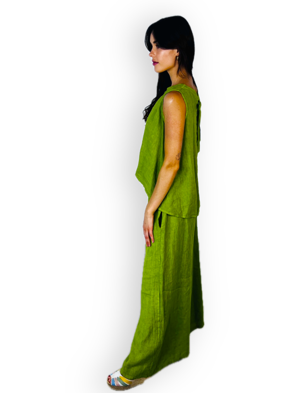 Linos y Textiles - Vendita all'ingrosso Camicetta - Donna - REF 15763 T-SHIRT CON MANICHE A SISA CON NASTRO IN 100% LINO13