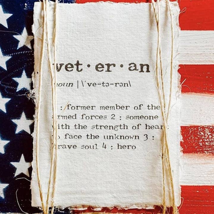 veteran definition print på håndlavet papir for engroshandel hos Alison Rose Vintage
