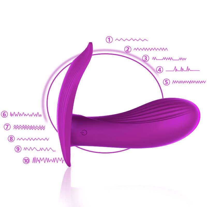 Kinky Pleasure - Wholesale Sex Toy - Foxshow - 63-00005 - Remote control Panty vibrator - Heat function - Voice control function - 10 Function - Rechargeable - 9 cm x 9 cm - Luxury Giftbox - Purple11