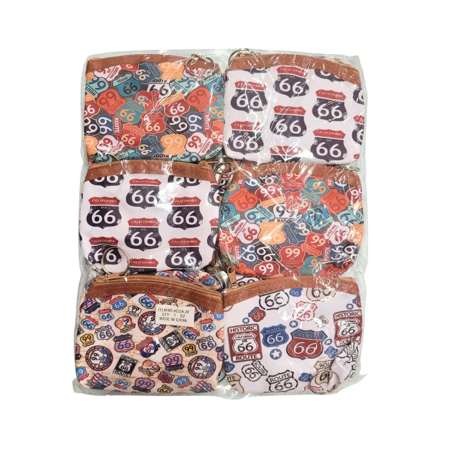 ZKY Wholesale - Wholesale Coin Purse - Women's - Route 66 Coin Purse
